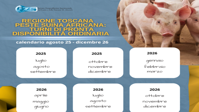Regione Toscana: Turni Pronta Disponibilità PSA da luglio 2025 a dicembre 2026